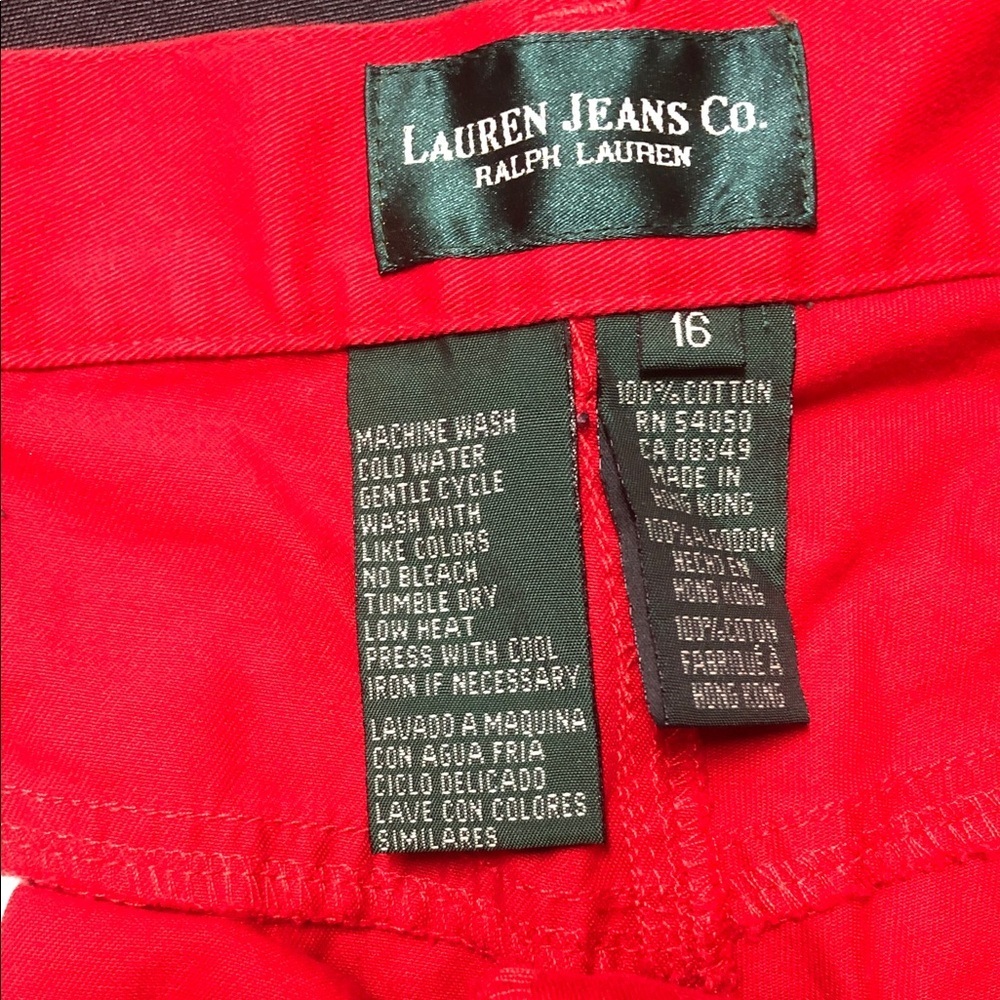 Ralph Lauren Vibrant Red Jeans - Picture 3 of 10